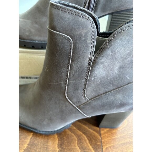 Clarks Women's Verona Step Fashion Boot Dark Taupe Leather NEW 11 W - Picture 4 of 9